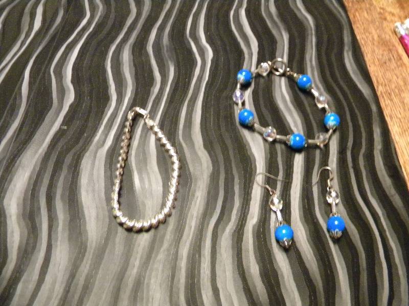 Sterling Silver Bracelet & Bracelet and Earring Set