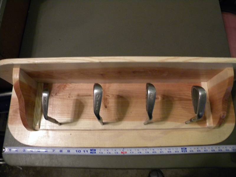 Golf Club Coat Rack & Shelf