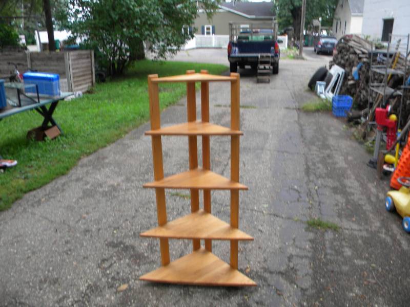 Solid Oak Corner Shelf