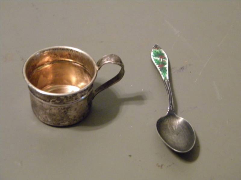 Sterling Silver Cup & Spoon