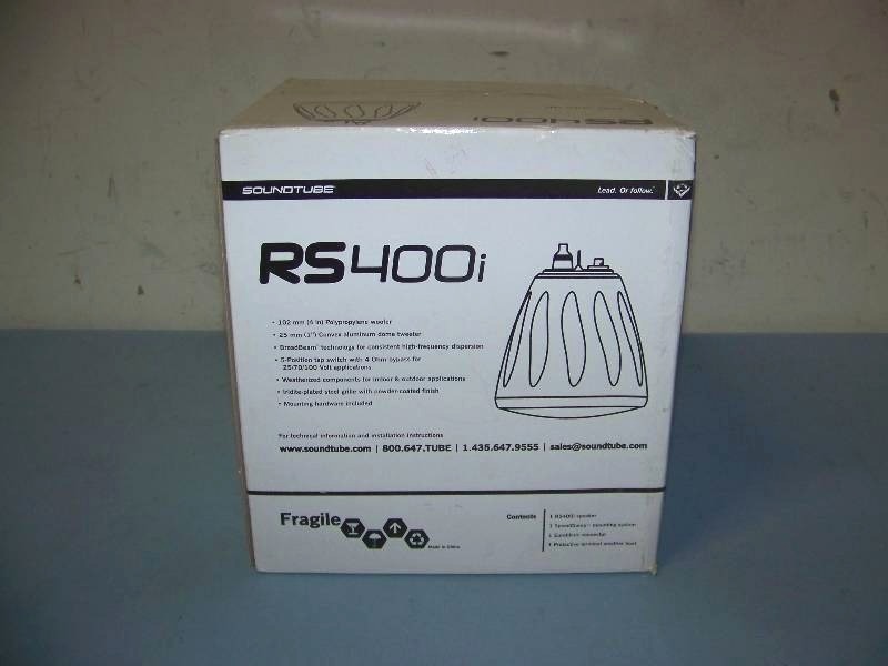 lot 32 image: SoundTube, 4, Coaxial, Open-Ceiling Indoor  Outdoor, Pendant Style Speaker - NEW in Original Box