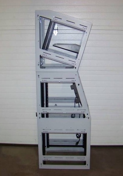 lot 78 image: Middle Atlantic, Professional, 3-Section, Editing  Audio Video (AV) Equipment Rack with NEC, Accusync Monitor