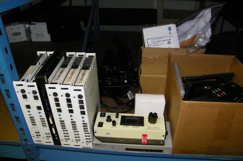 lot 111 image: (8 Wide Shelf - LARGE LOT) Miscellaneous Audio, Video, Computer Items and Accessories