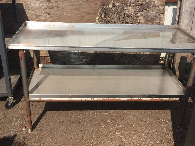 lot 23 image: Stainless steel table