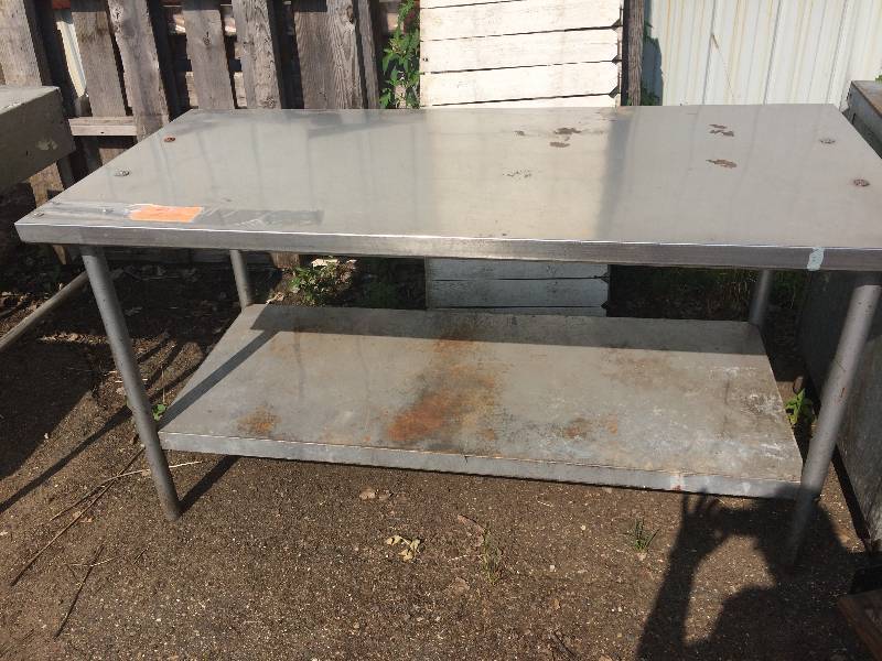 lot 25 image: Stainless steel table