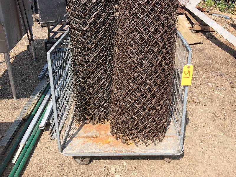 lot 51 image: Collapsible galvanized cart