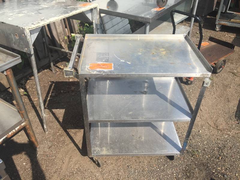 lot 30 image: Stainless steel bus cart