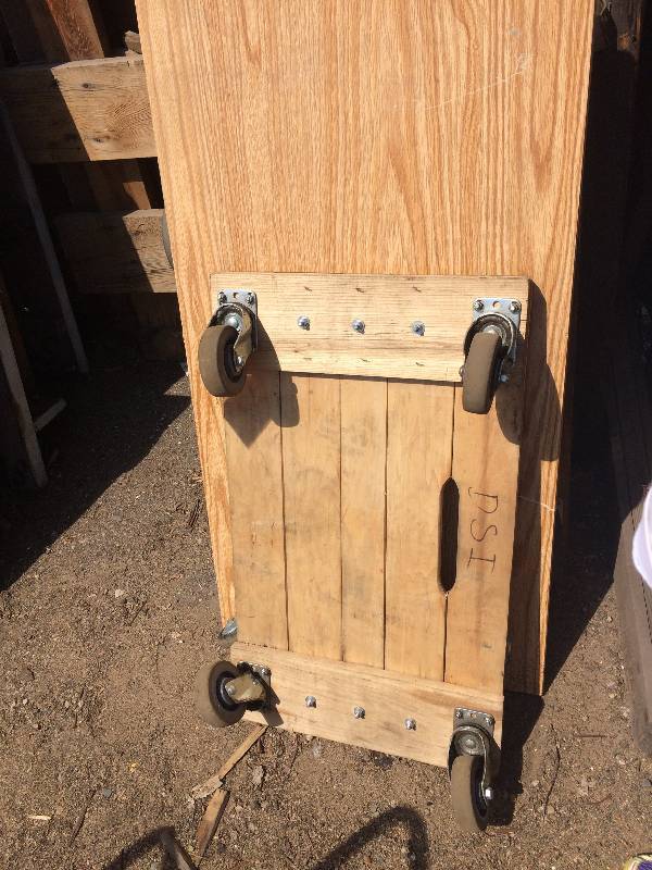 lot 67 image: Wood dollies  carts