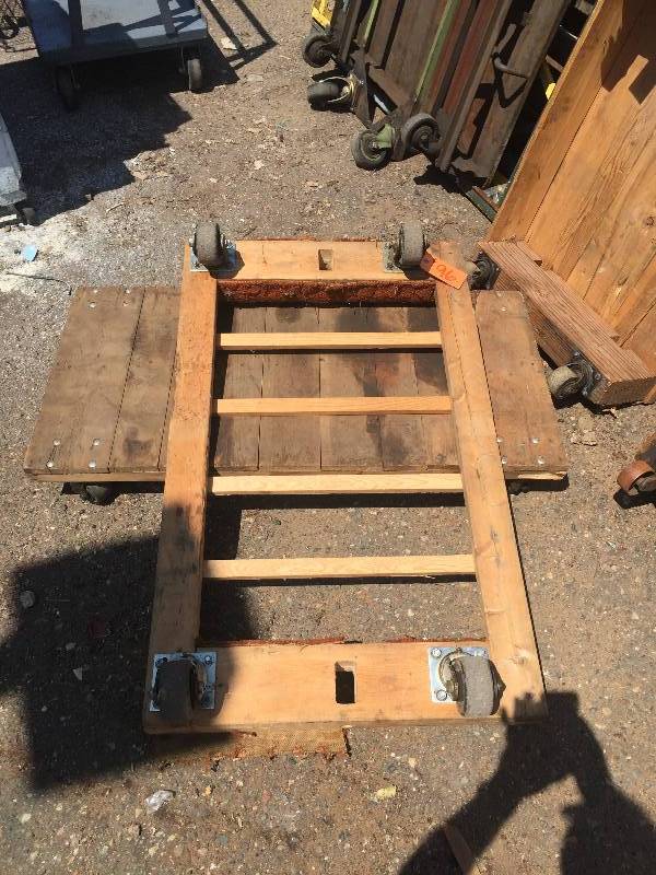 lot 96 image: Wood dollies  carts