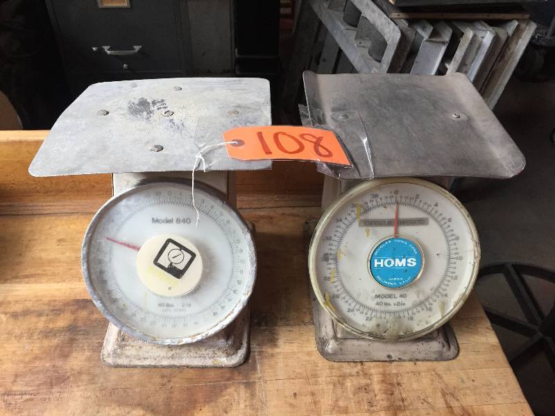 lot 108 image: Homs and Pelouze kitchen scales