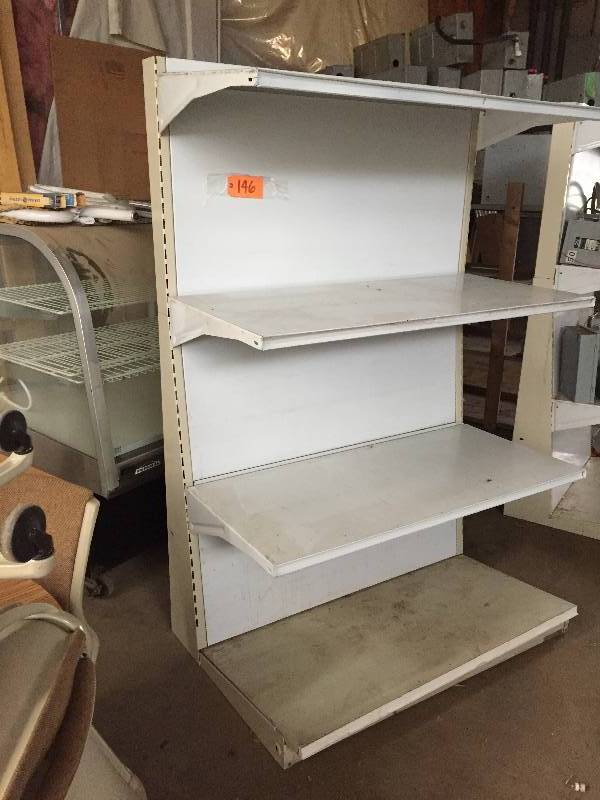 lot 146 image: White Very Heavy duty grocery shelving