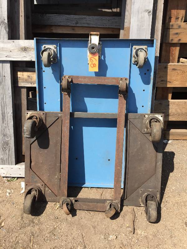 lot 68 image: Heavy duty metal dollies  carts