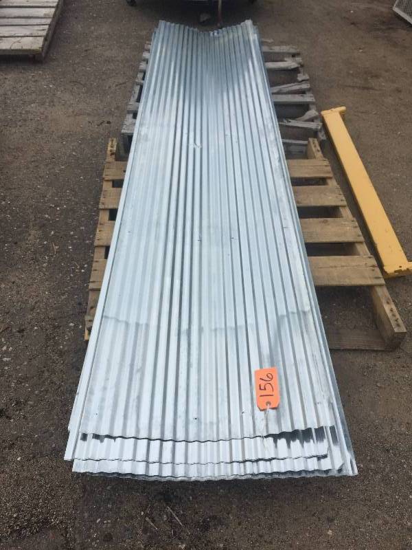 lot 156 image: corrugated, galvanized sheet metal