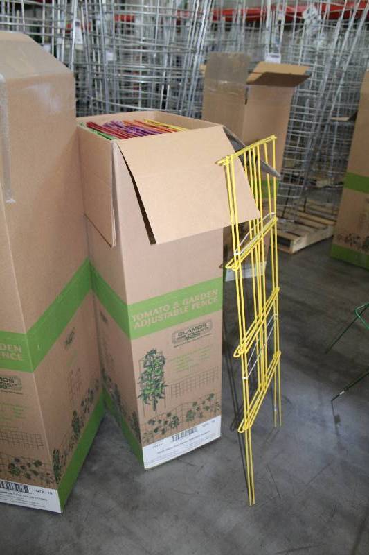 lot 313 image: Lot of (4) 16x42in. Heavy Duty Square Stackable Support Blazin Gemz Color Combo 10-Count Carton