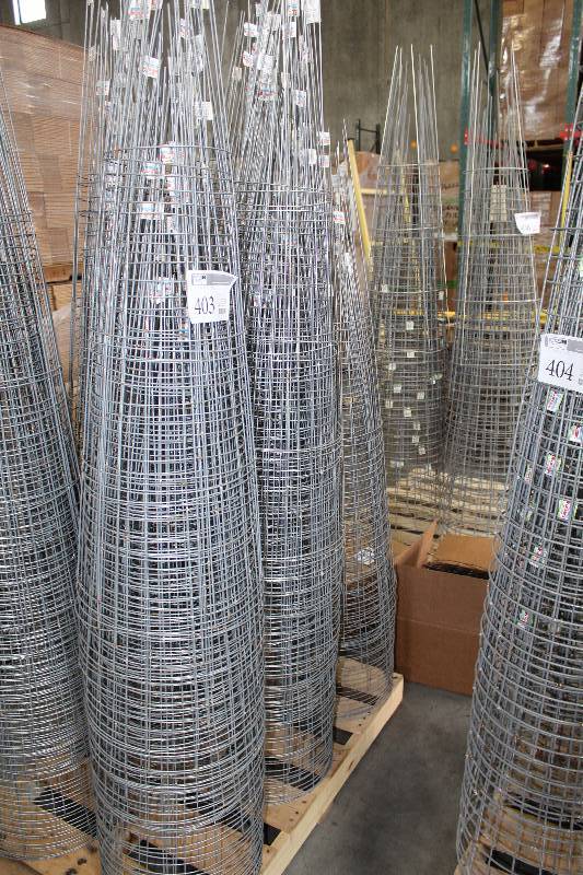 lot 403 image: Lot of (Approximately 60) 16x54 Heavy Duty Sectional Garden Cage