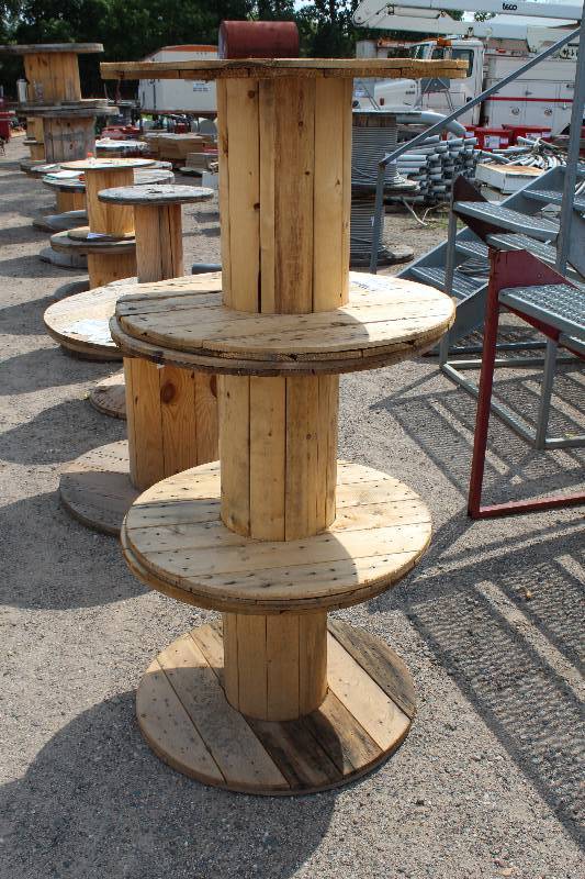 lot 111 image: Lot of (3) Wood Spools