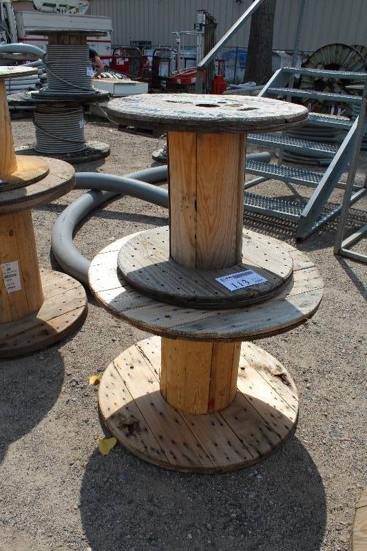 lot 113 image: Lot of (2) Wood Spools