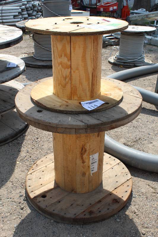 lot 114 image: Lot of (2) Wood Spools