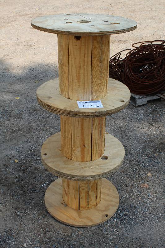 lot 123 image: Lot of (3) Wood Spools