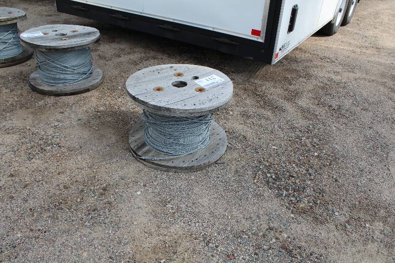 lot 211 image: Wood Spool w Partial Spool of Cable