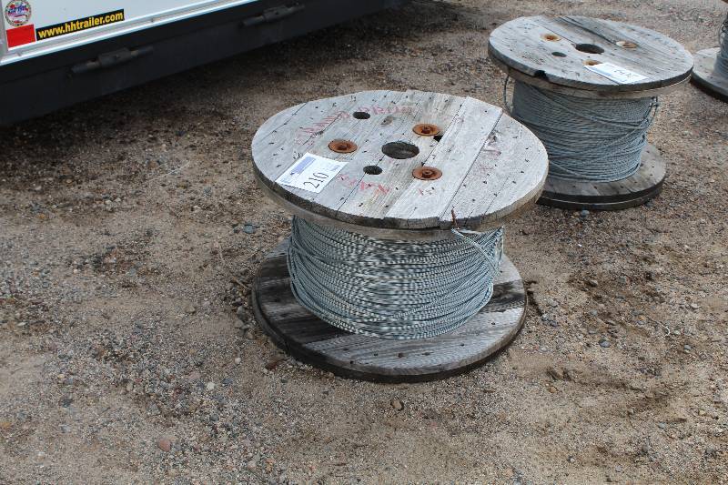 lot 210 image: Wood Spool w Partial Spool of Cable