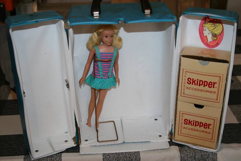 lot 43 image: Vintage Skooter Doll and Case