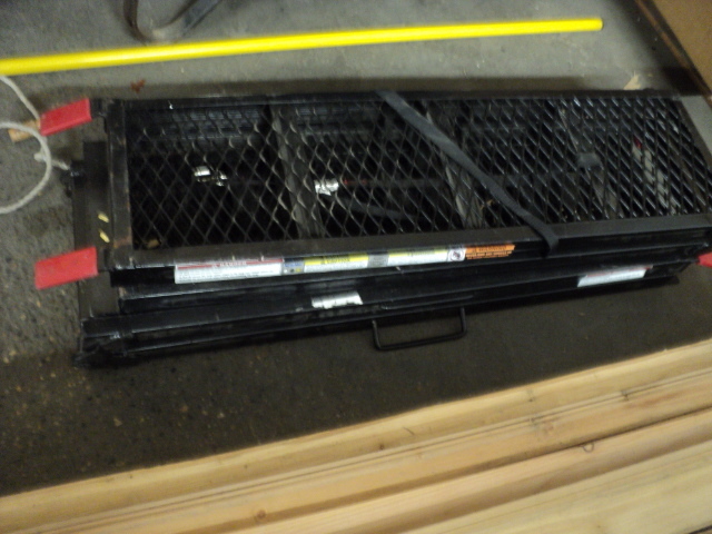 black folding metal ramps...