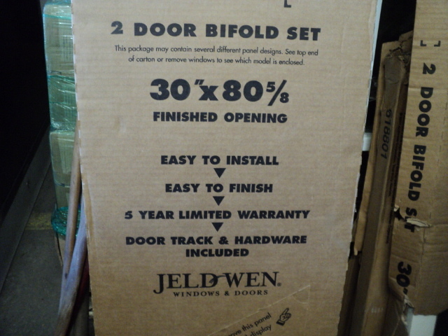 Jeld-wen bi-fold door, 30inx80in...