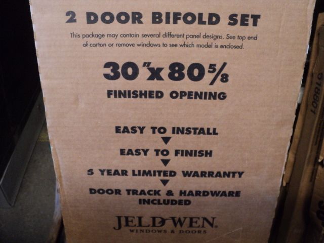 Jeld-wen bi-fold door, 30inx80in...