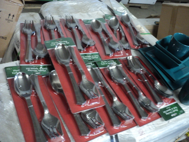 24 sets of plastic serving fork and...