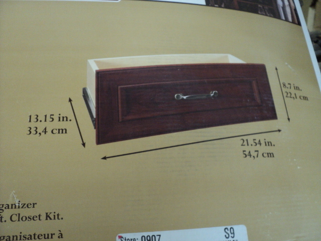 closet maid narrow drawer kit an de...