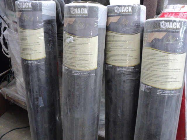 4 rolls of BlackJack floating floor...