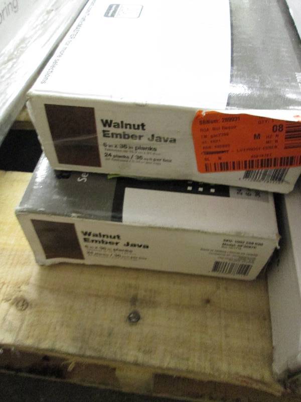 lot 332 image: 2 Cases TrafficMaster Walnut Ember ...