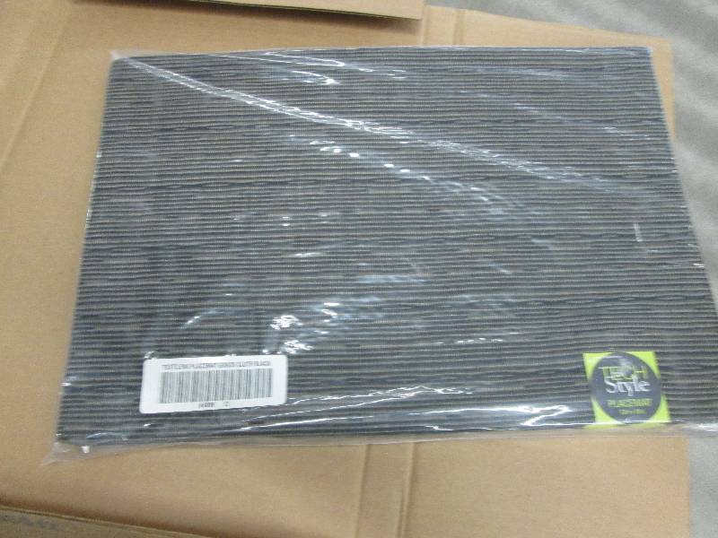 lot 38 image: Pack of 12 Textilene Placemats Blac...