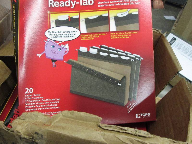 lot 43 image: 3 plus Boxes of pendaflex Ready Tab...