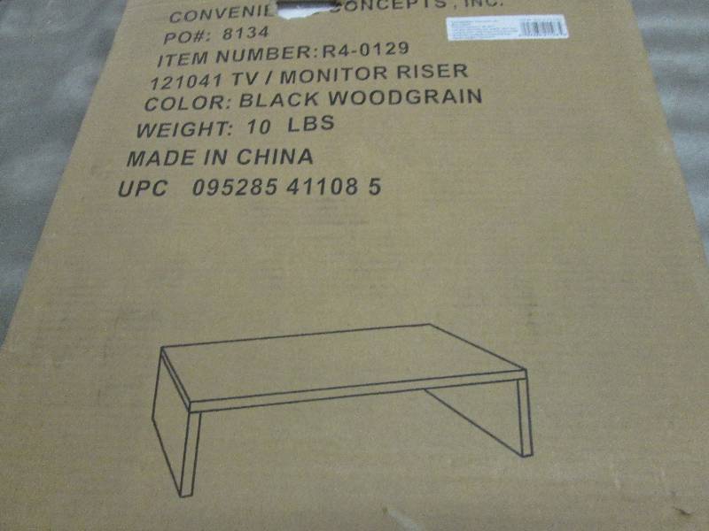 lot 50 image: TVMonitor Black Wood Grain...