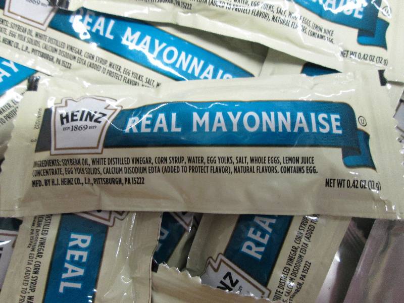 lot 19 image: Case of 500 Heinz Real Mayonnaise ....