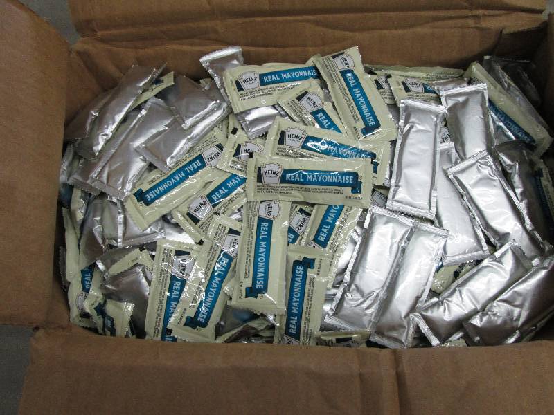 lot 20 image: Case of 500 Heinz Real Mayonnaise ....