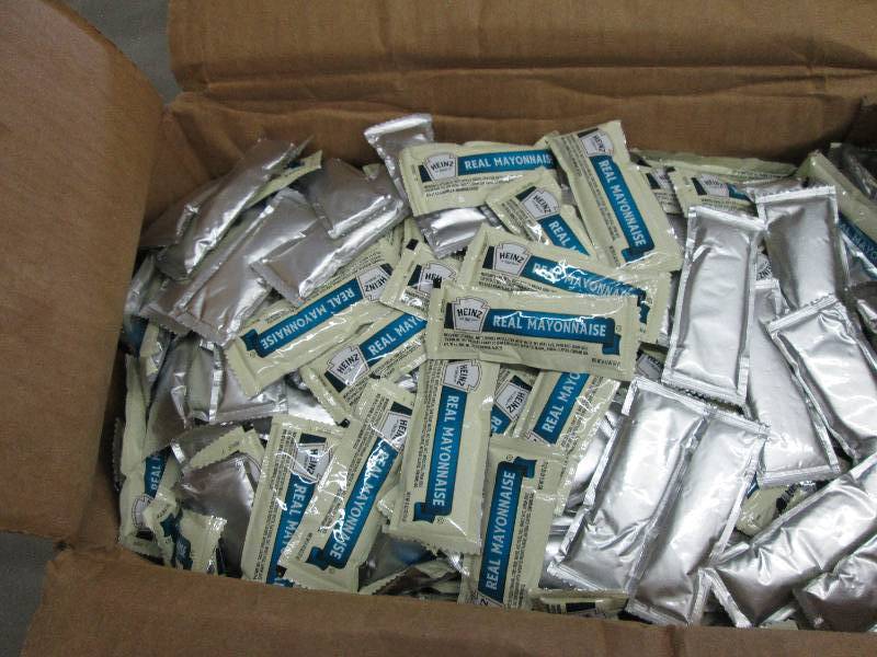 lot 22 image: Case of 500 Heinz Real Mayonnaise ....