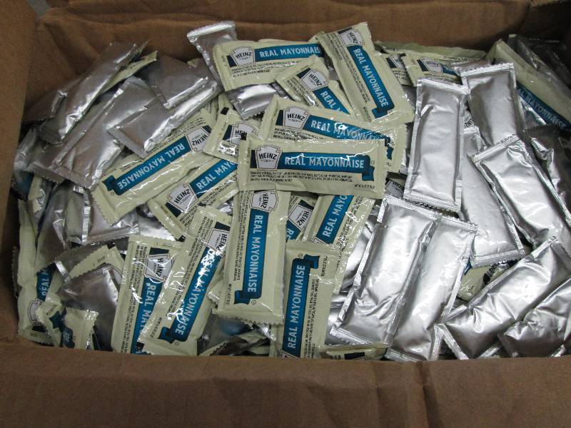 lot 109 image: Case of 500 Heinz Real Mayonnaise ....