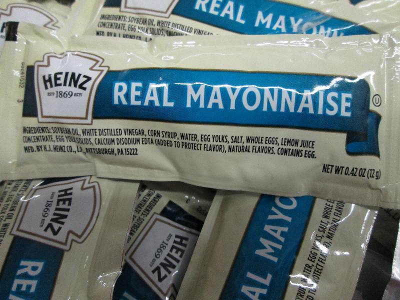 lot 113 image: Case of 500 Heinz Real Mayonnaise ....