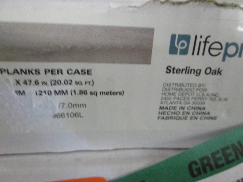 lot 216 image: 6 Cases Lifeproof Sterling Oak 8.7 ...