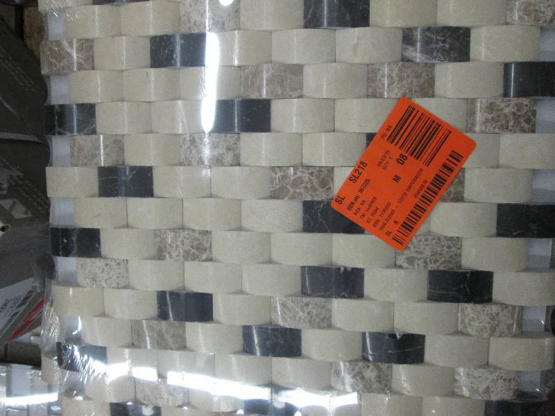 lot 254 image: 9 Sheets MSI Emperador Blend Arched...