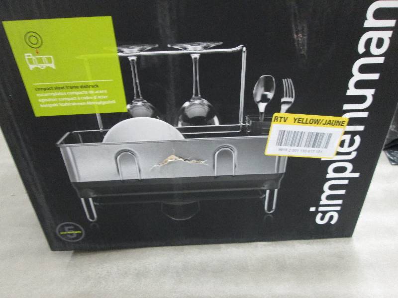 lot 298 image: SimpleHuman Compact Steel Frame Dis...