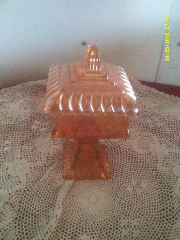 CARNIVAL GLASS CANDY DISH