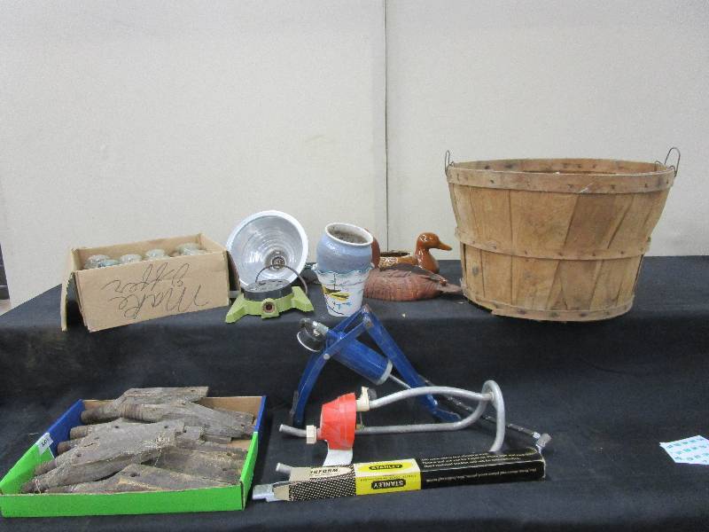 lot 118 image: sprinkler, flower pots, bushel basket, insulator connectors, insulators and ,more