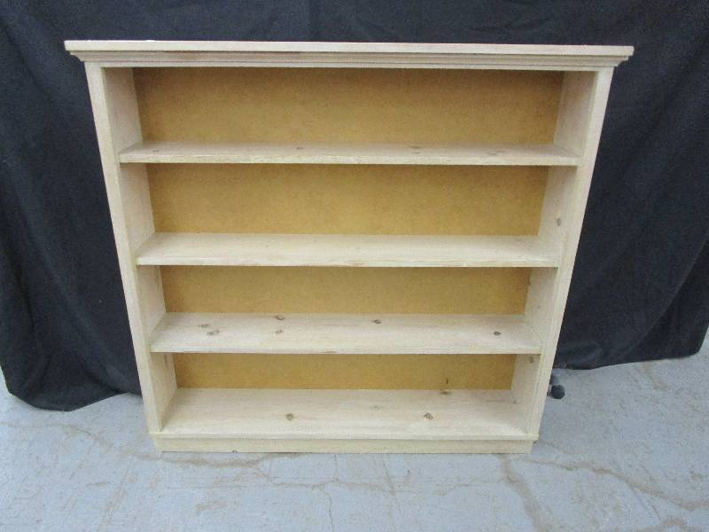 lot 132 image: Blonde book shelf size in pictures