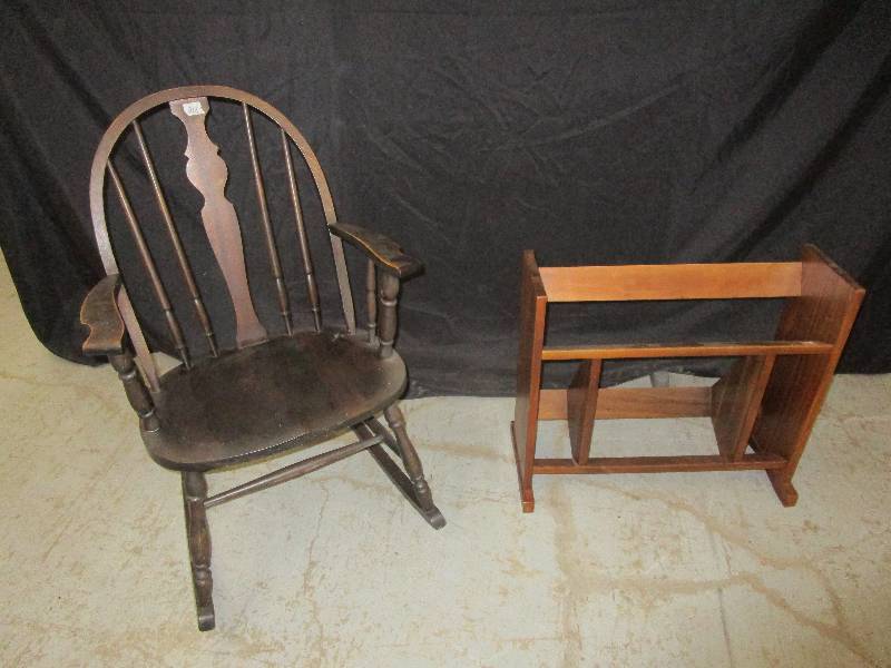 lot 133 image: Adorable rocking chair and shelf