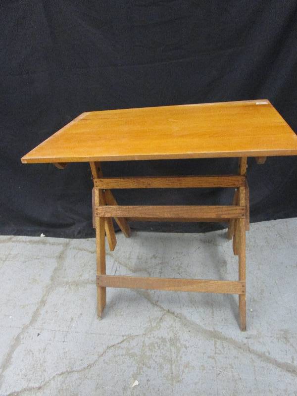 lot 146 image: Wooden Table 31 tall X 3 feet wide X 2 feet deep