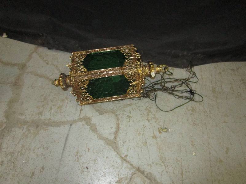 lot 150 image: Stain glass hanging light